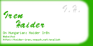 iren haider business card